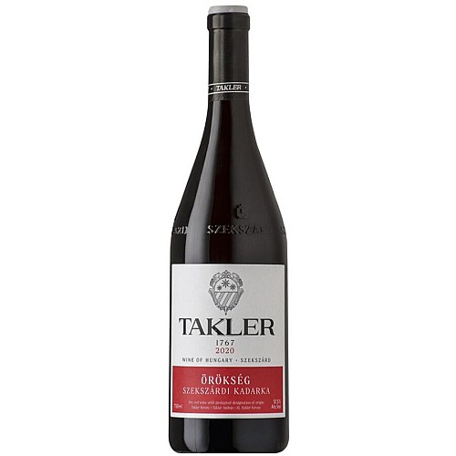 Takler-Örökség-Kadarka Takler Heritage kadarka, Örökség Kadarka Rotwein aus Szekszard