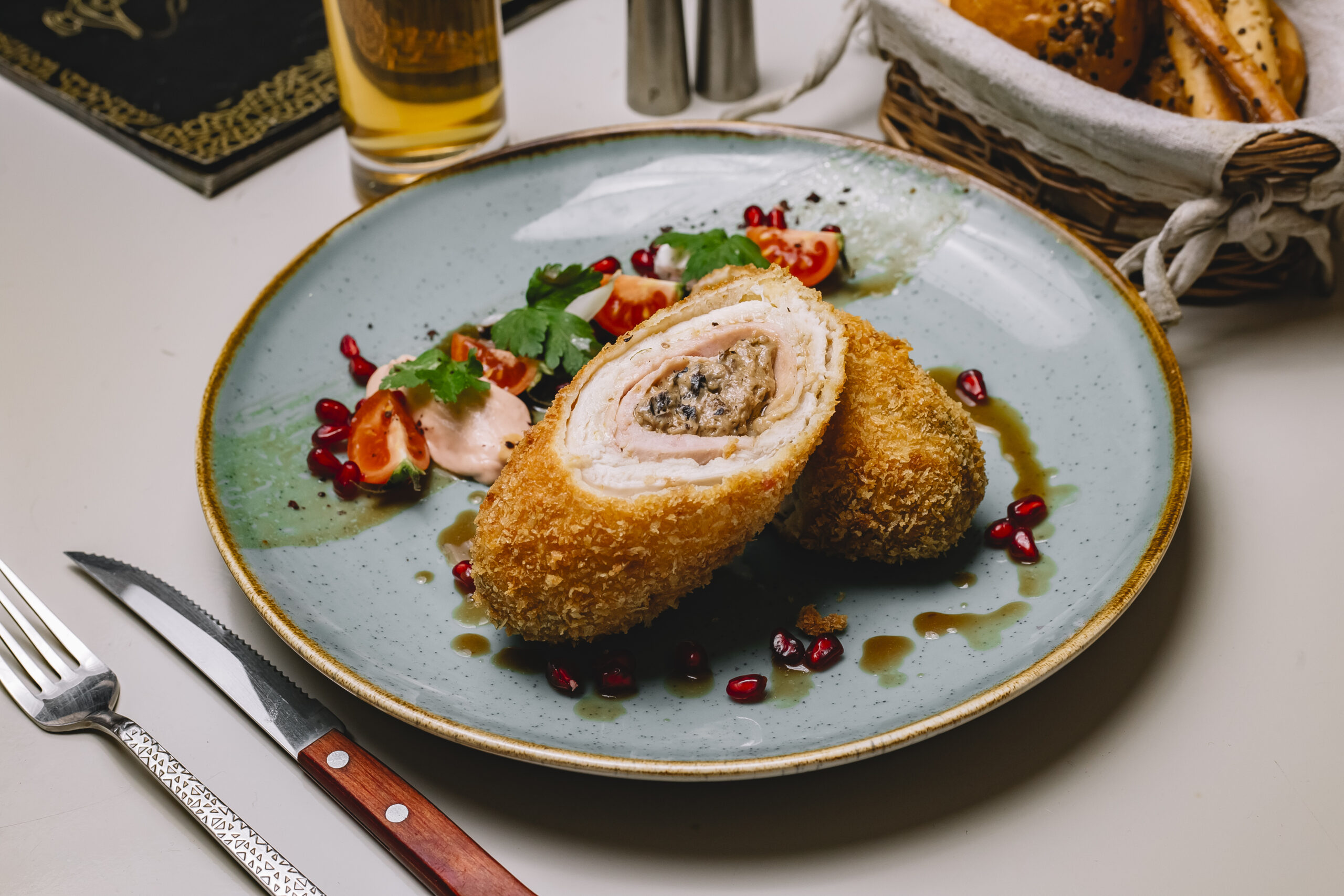 Cordon Bleu und Wein